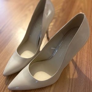 Nude Jessica Simpson Patent Leather Heels